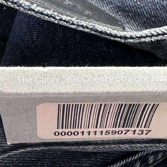 Everlane The Curvy ’90s Cheeky Straight Jean Washed Black Women's 27R NWT - Picture 11 of 13
